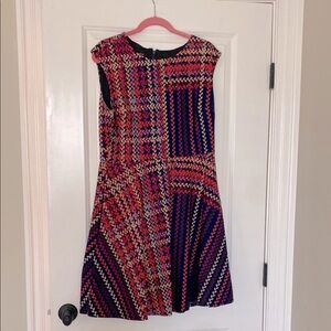 Donna Morgan Multicolored A-Line Sleeveless Dress
